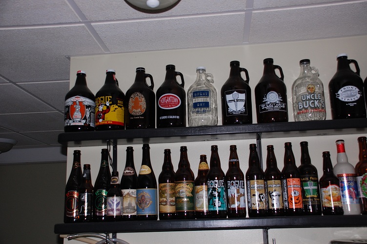 Glow in the dark Rogue bottles / growlers