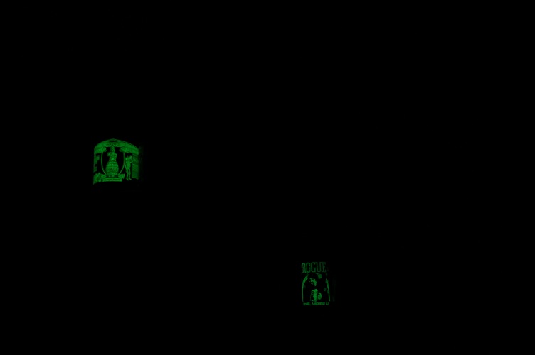 Glow in the dark Rogue bottles / growlers