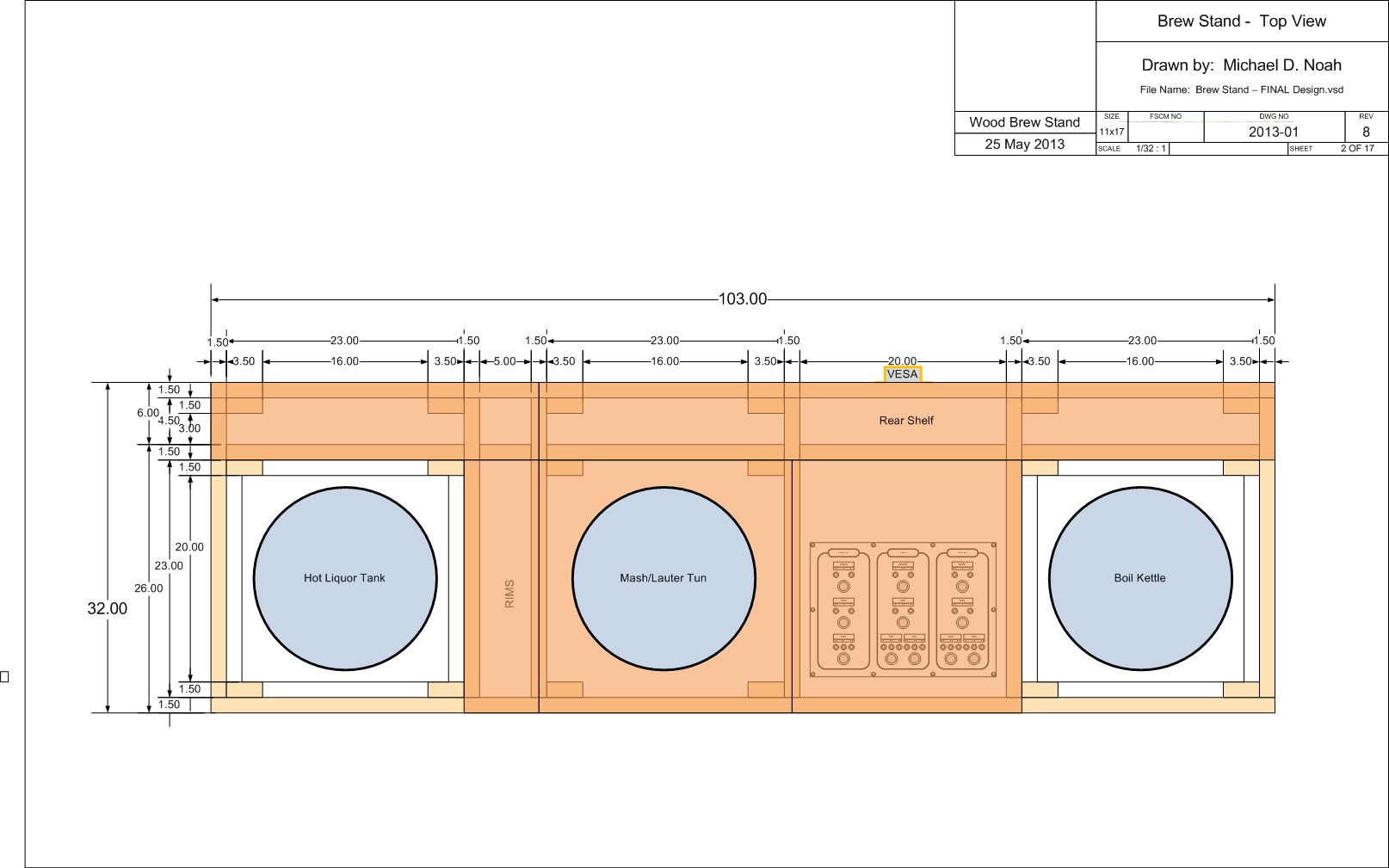 2. Brewstand Design Drawings - Plan View Top