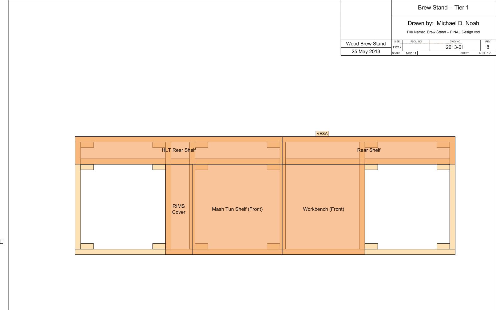 4. Brewstand Design Drawings - Plan View Tier 1