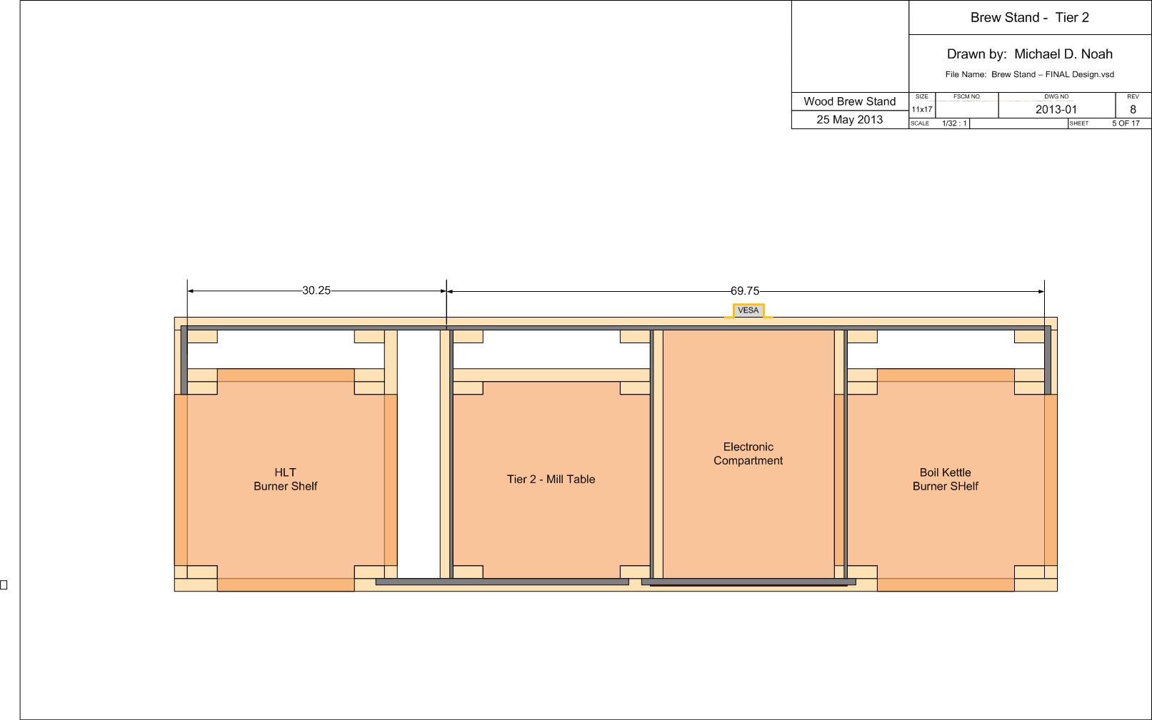 5. Brewstand Design Drawings - Plan View Tier 2