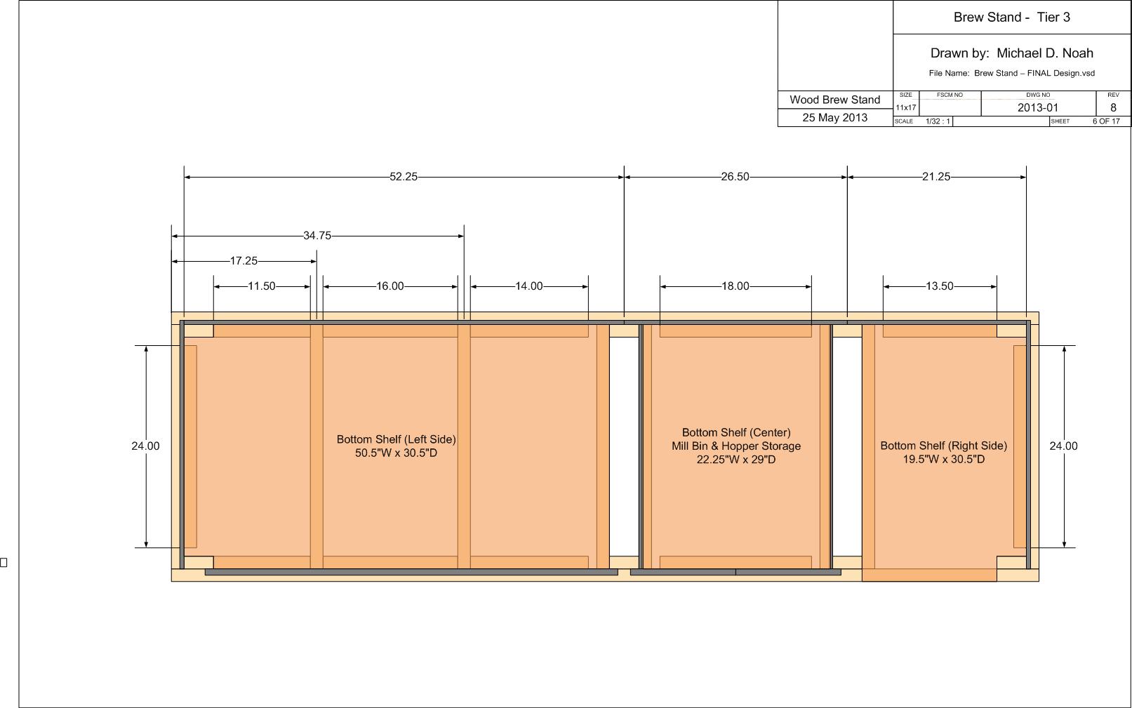 6. Brewstand Design Drawings - Plan View Tier 3