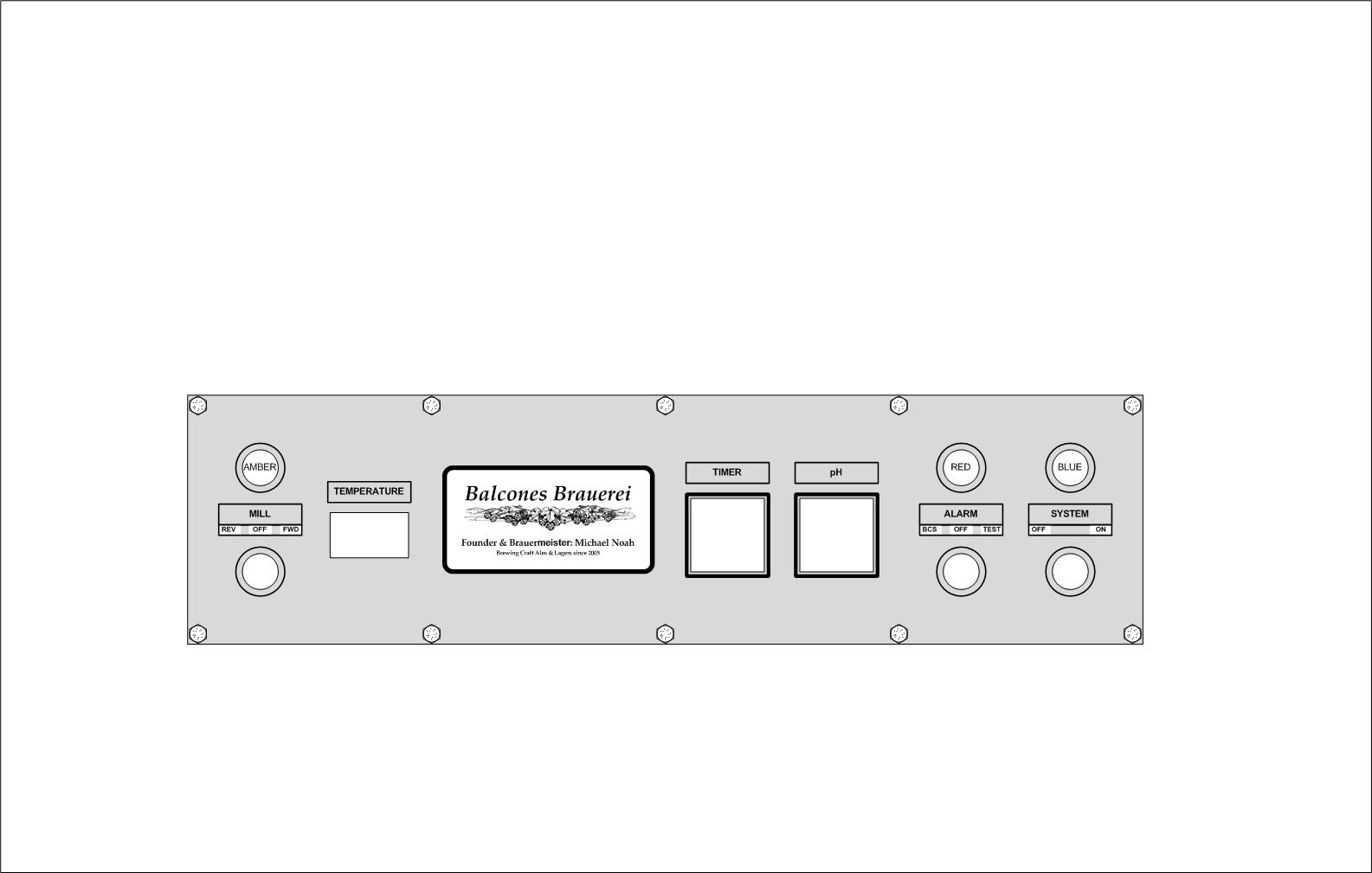 8. Brewstand Design Drawings - Front Panel for Common Usage