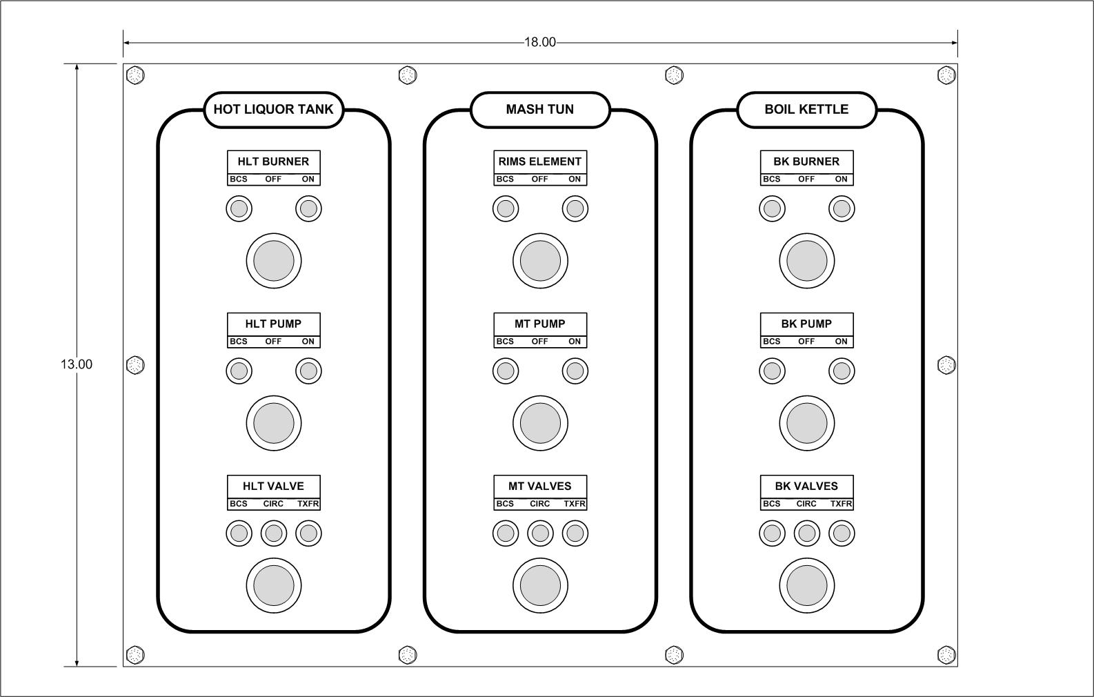 9. Brewstand Design Drawings - Interior Panel for Manual Operation