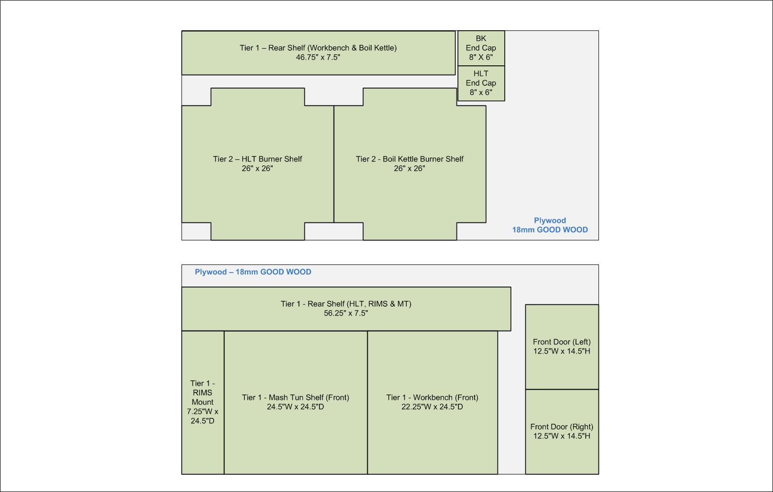 11. Brewstand Design Drawings - Cut Plan 1