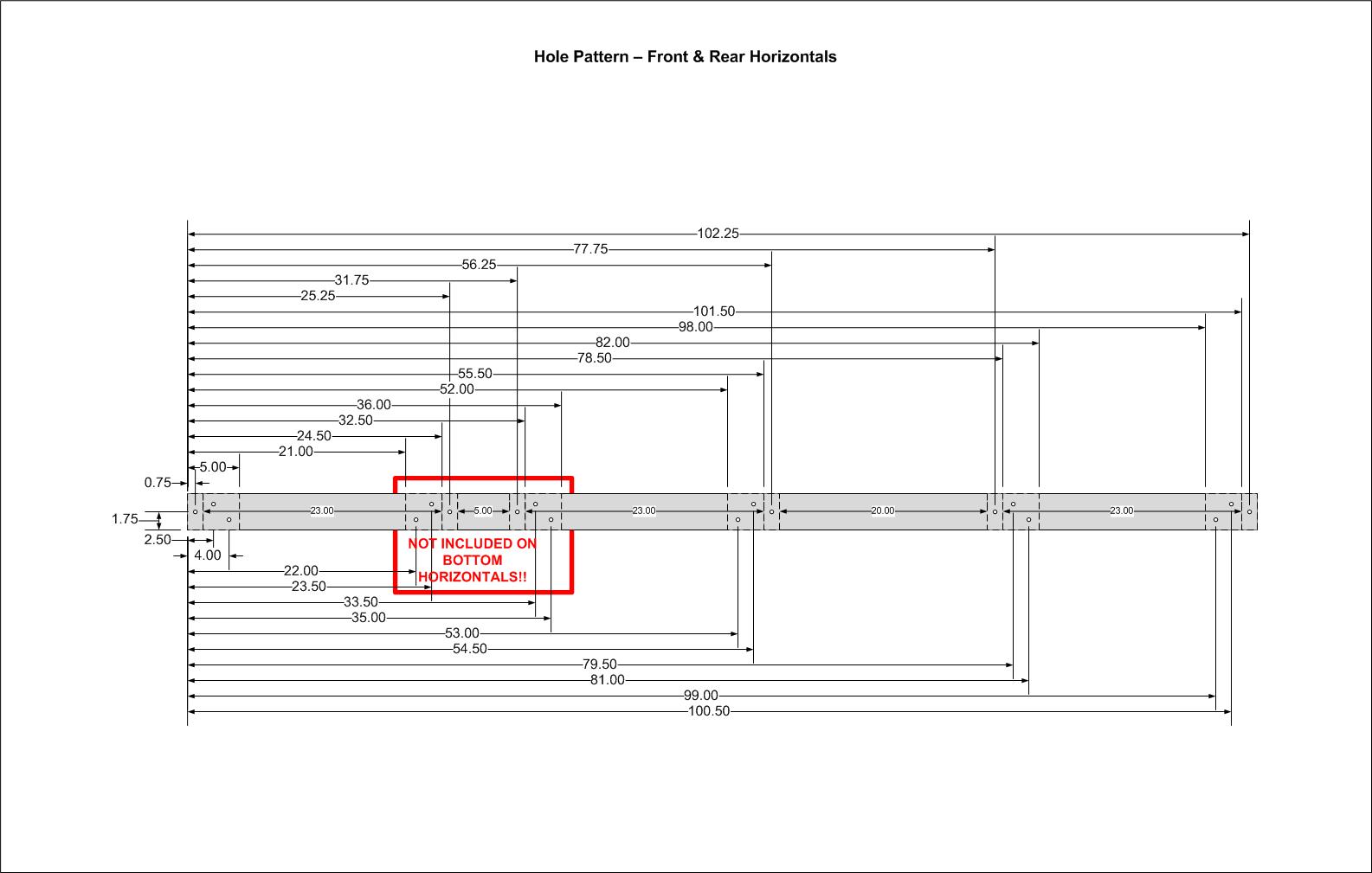 17. Brewstand Design Drawings - Hole Plan Horizontal
