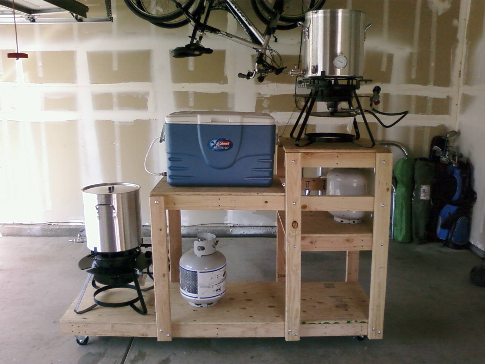 3-tier wood beer stand