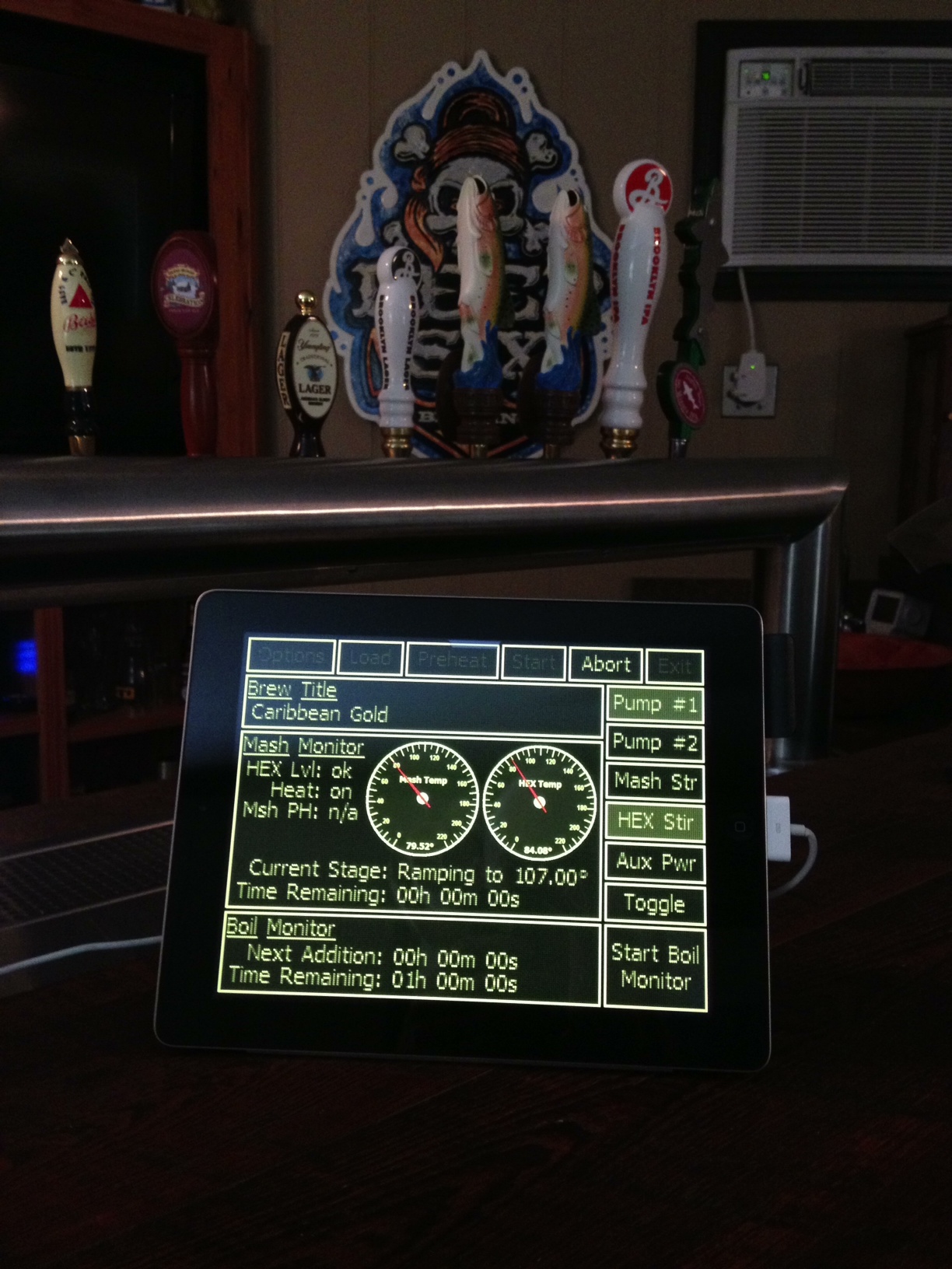 Brewing System running through my iPad