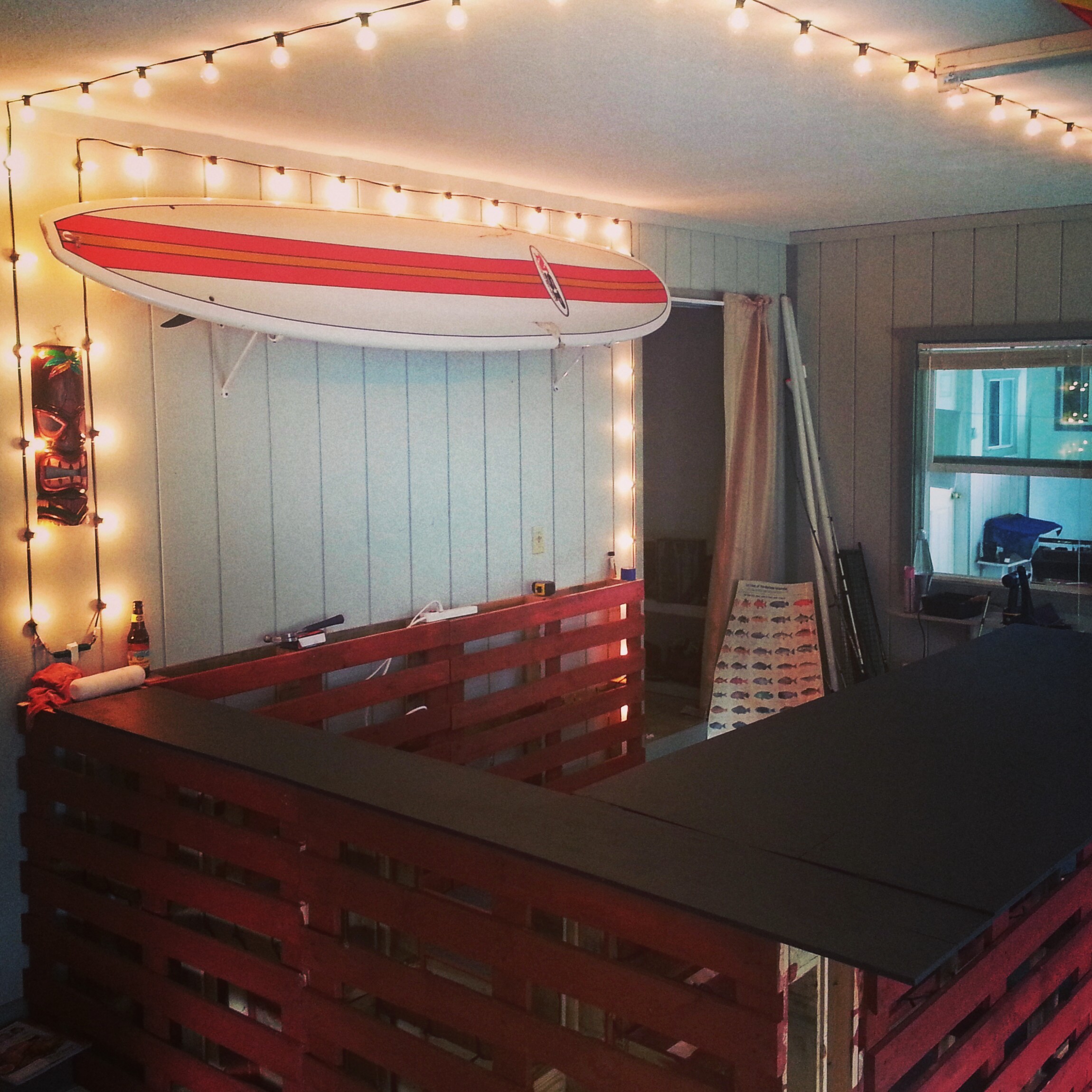 Framing out the bar top