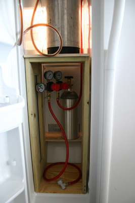 Kegerator project -- keg stand
