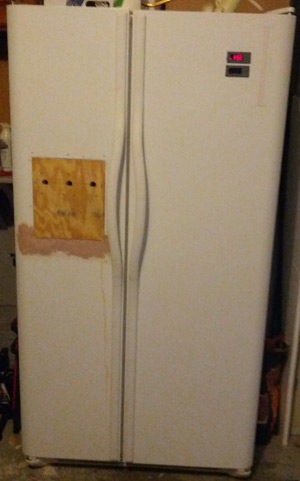 Kegerator project -- door repair 1