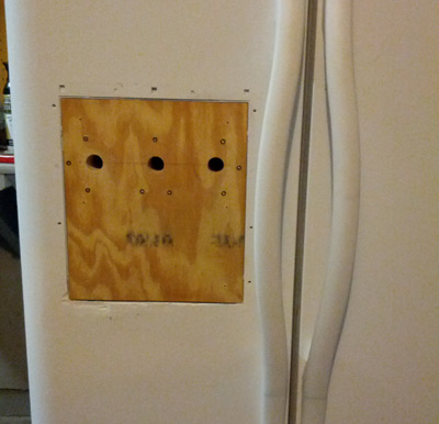 Kegerator project -- door repair 2