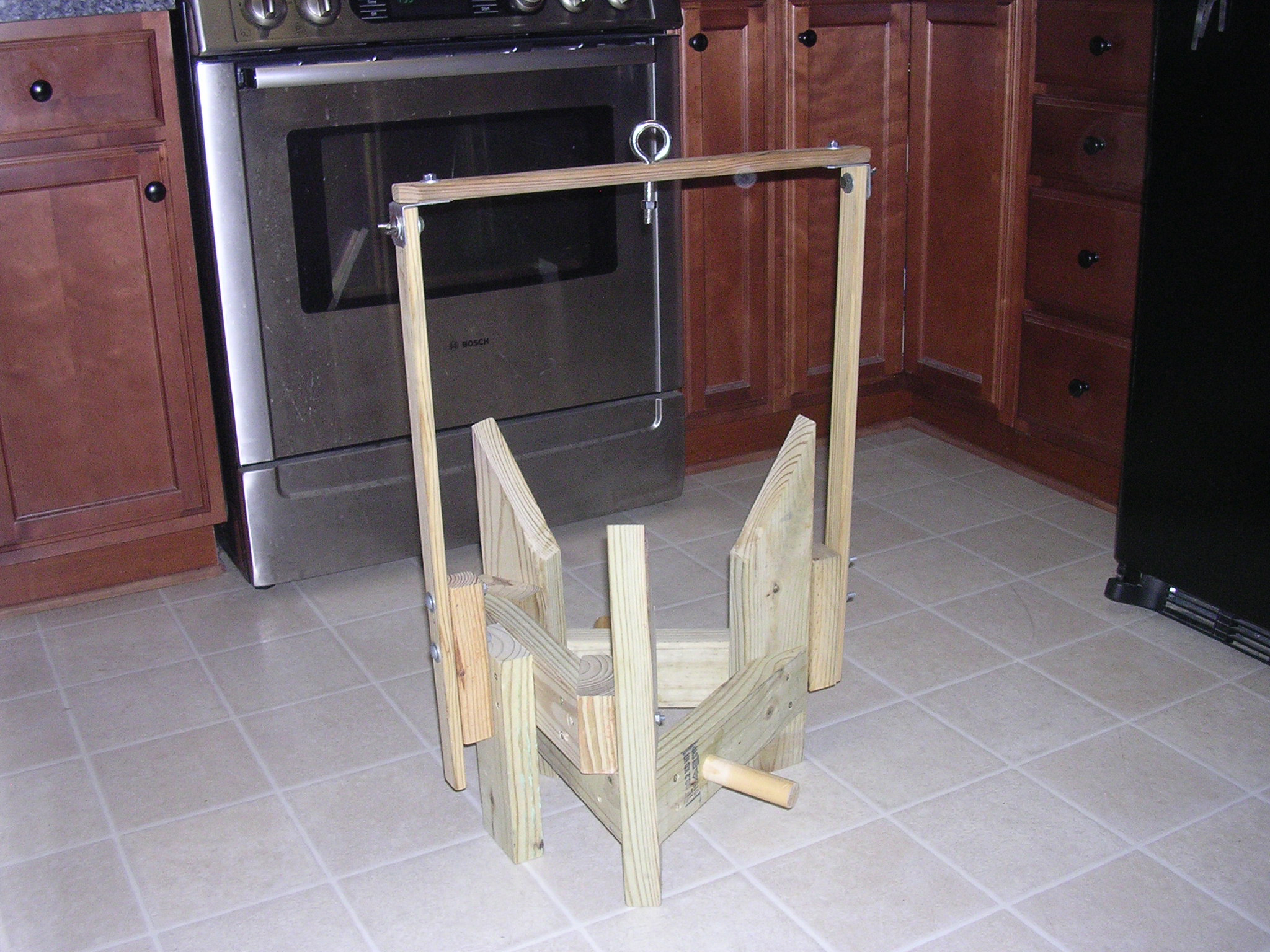 diy brew fridge conical stand 2