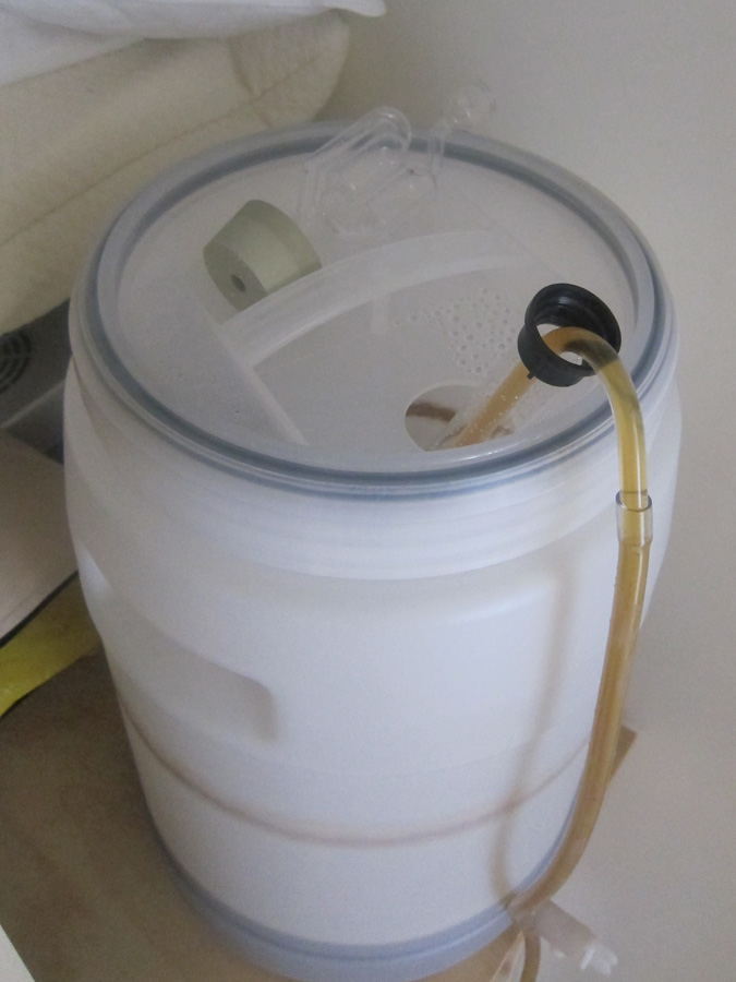 Transferring to bottling fermenter