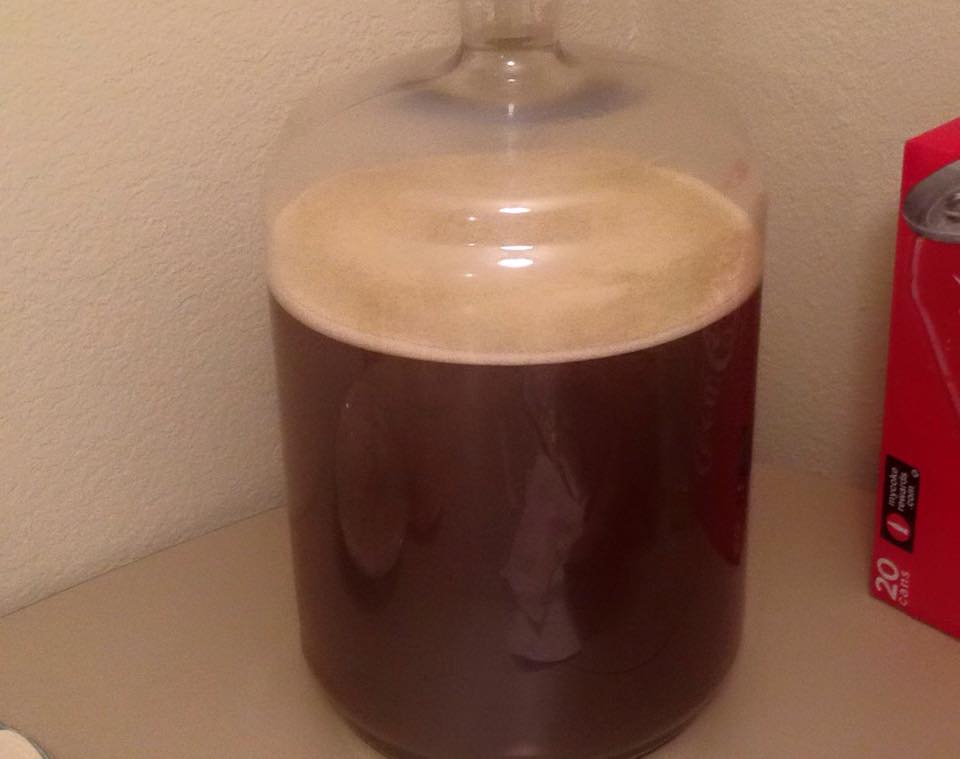 Honey Brown Ale Carboy with Yeast