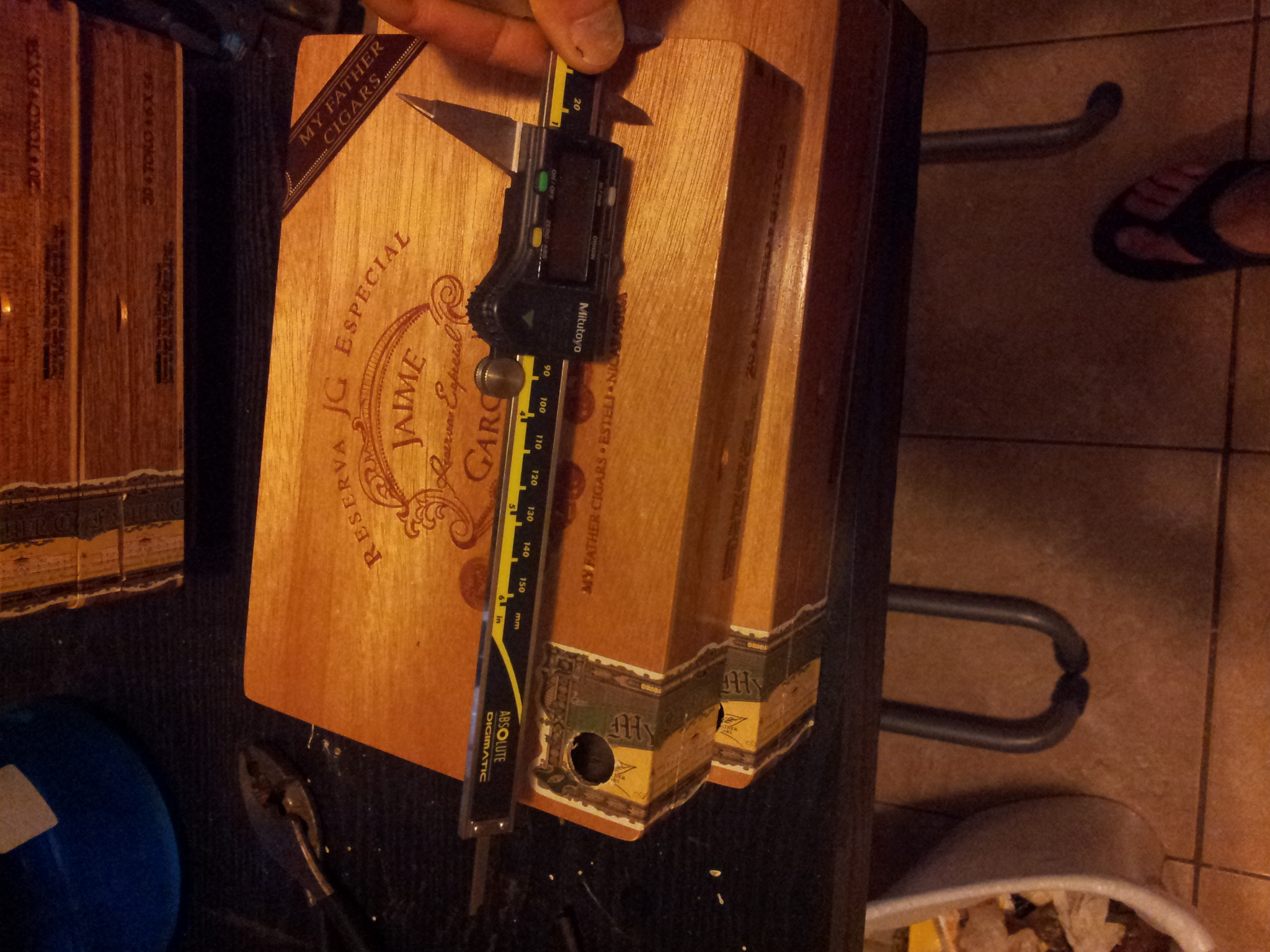 Measuring out the hole placement