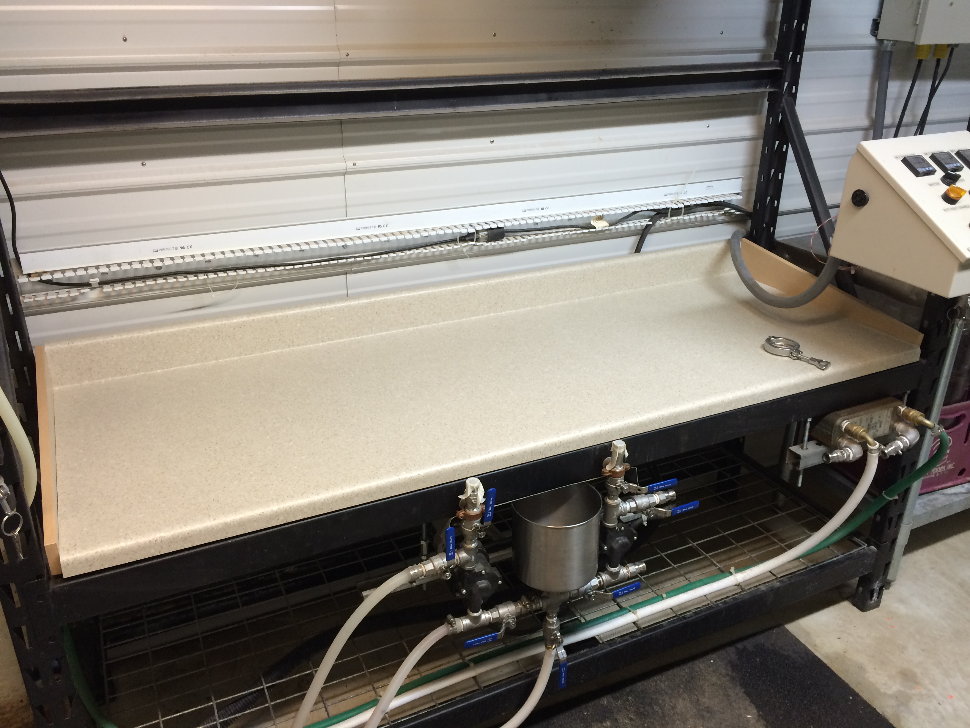 New counter top to accommodate the feet on the new Mashtun.