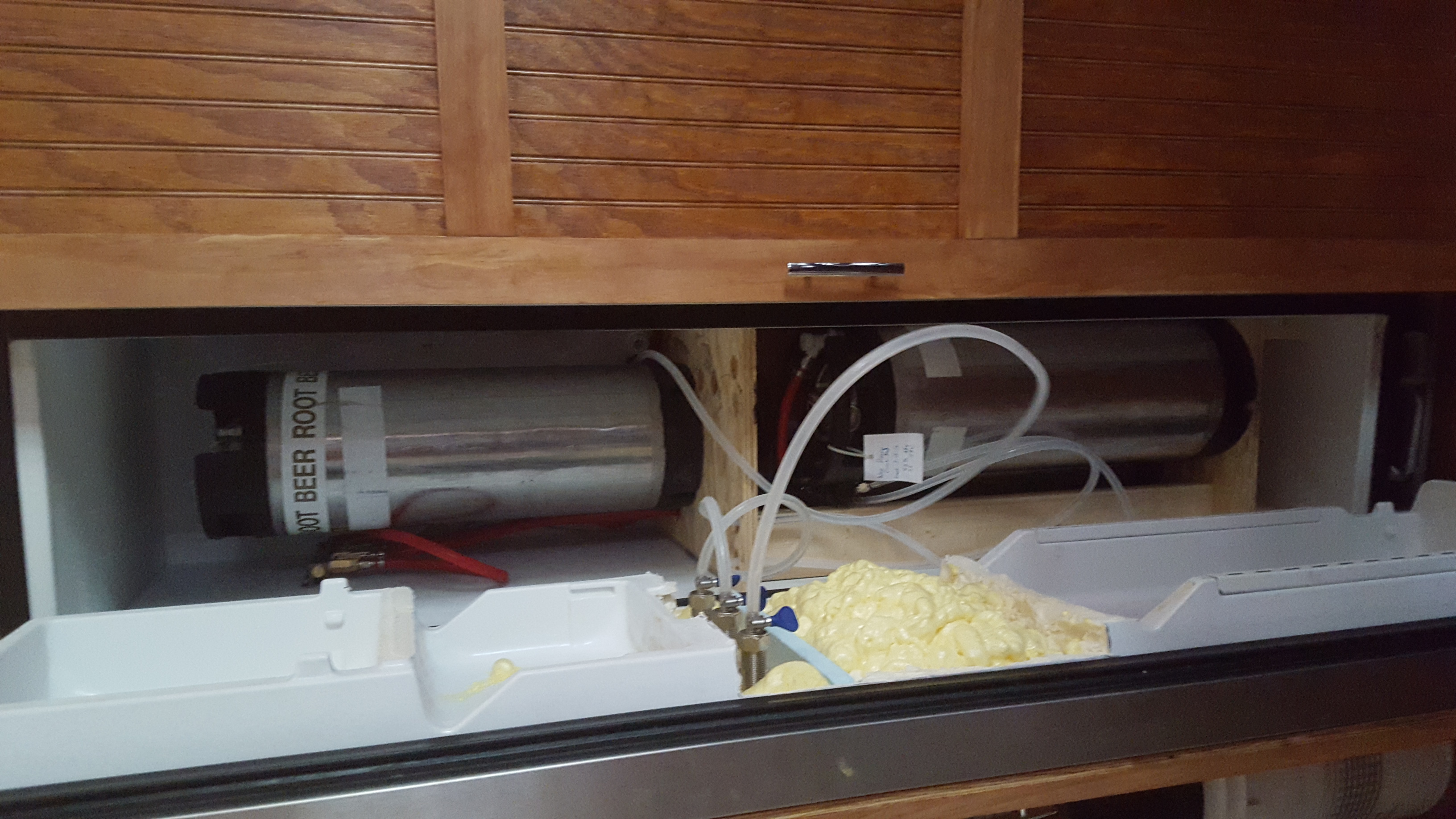 inside my beer fridge, serving (freezer) side