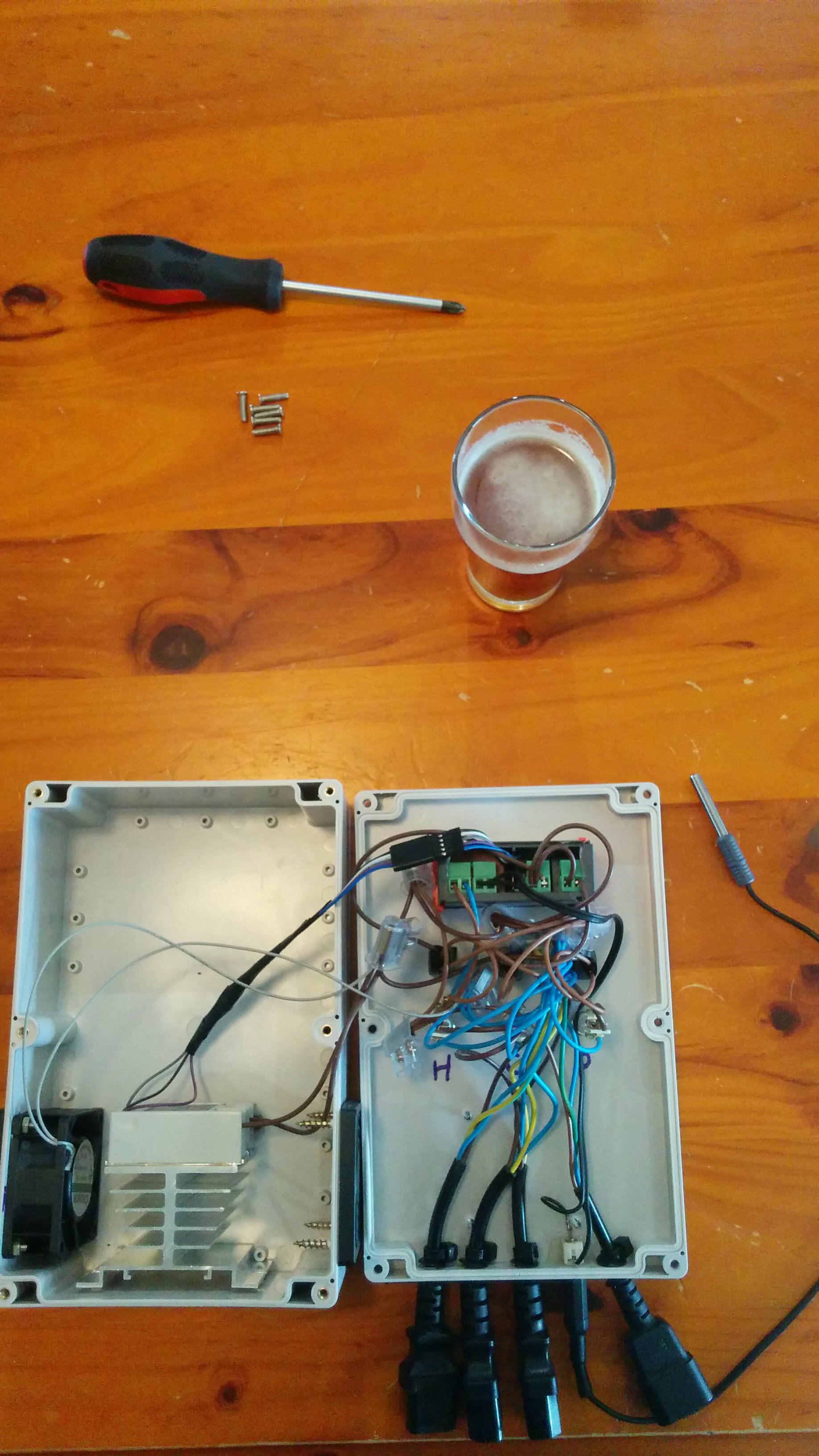 Custom Grainfather Control Box Inside