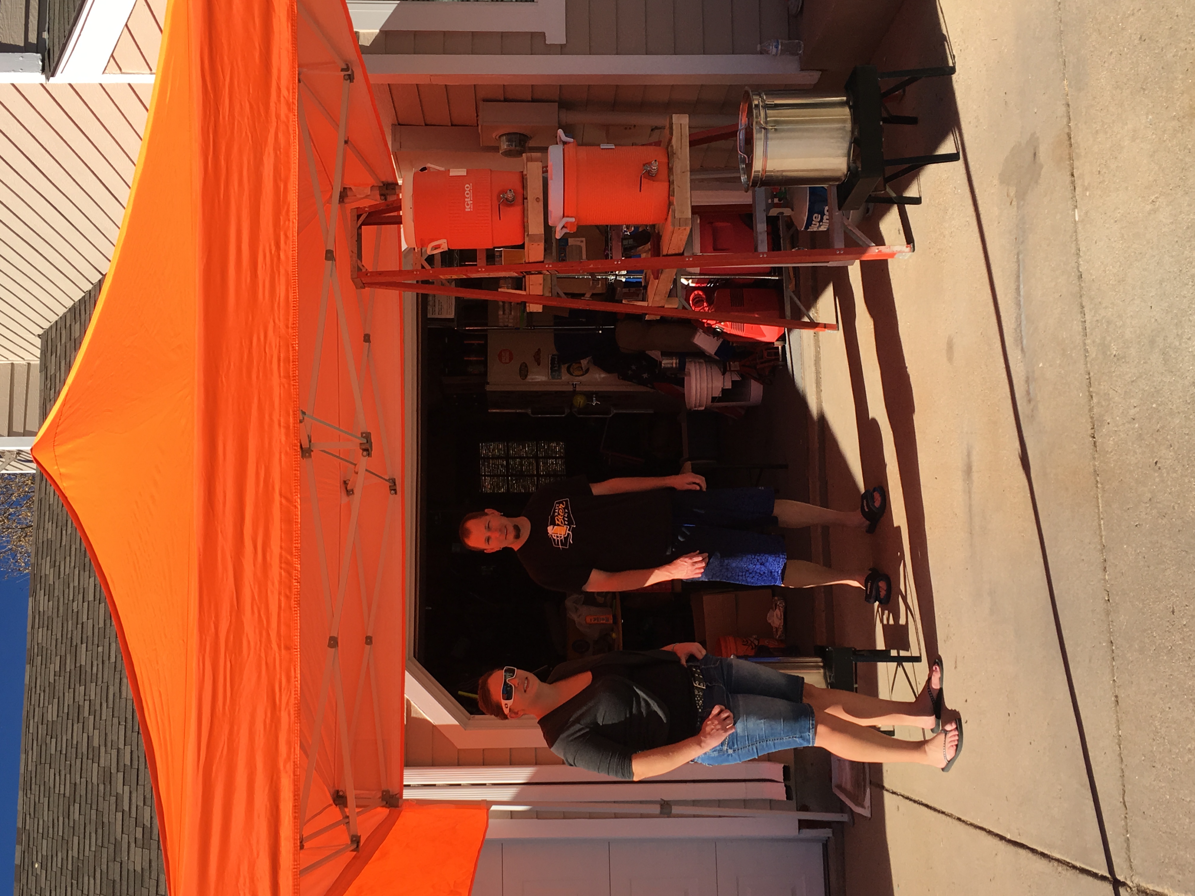DIY ladder brew stand