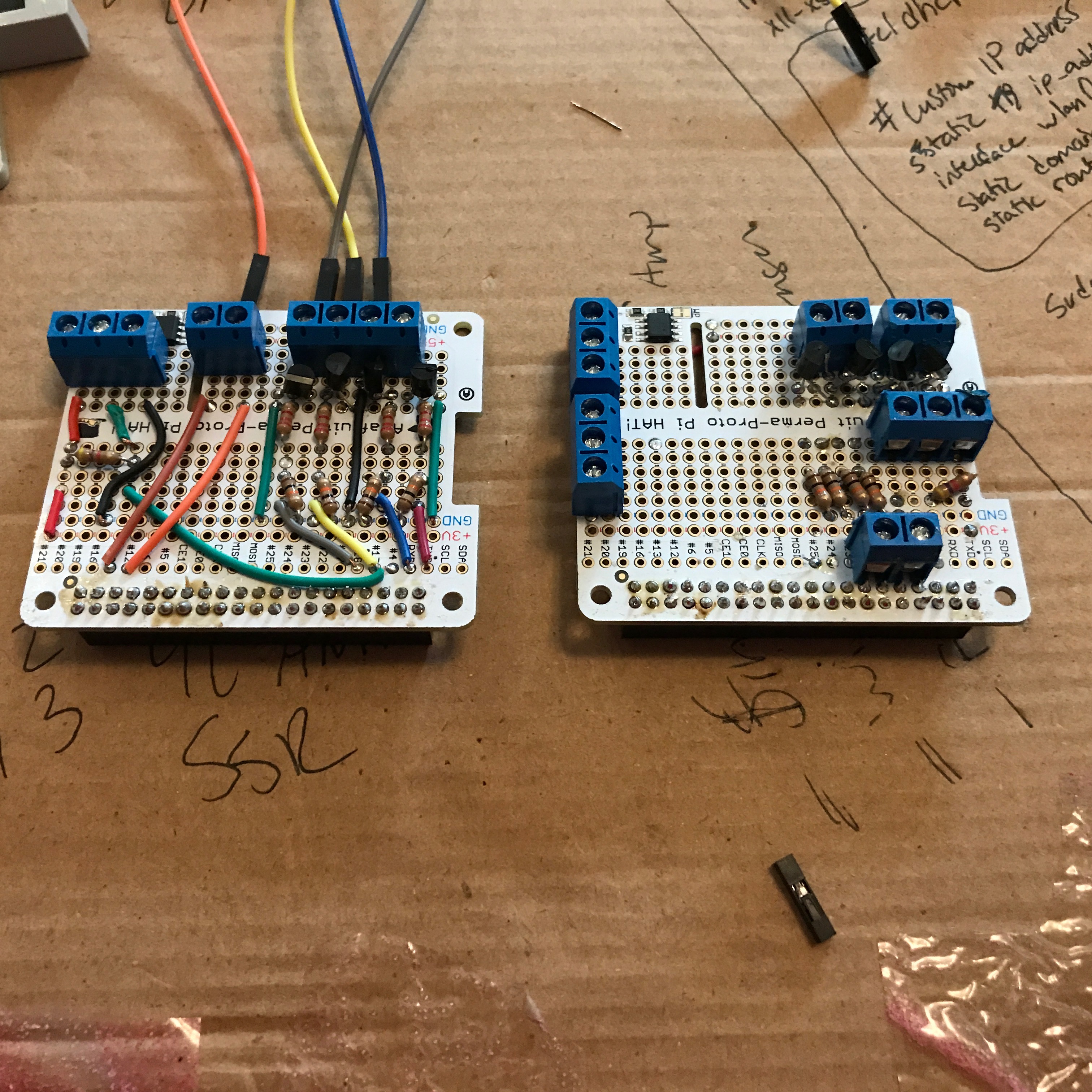 V1 and V2 of the Perma Prototype Hat
