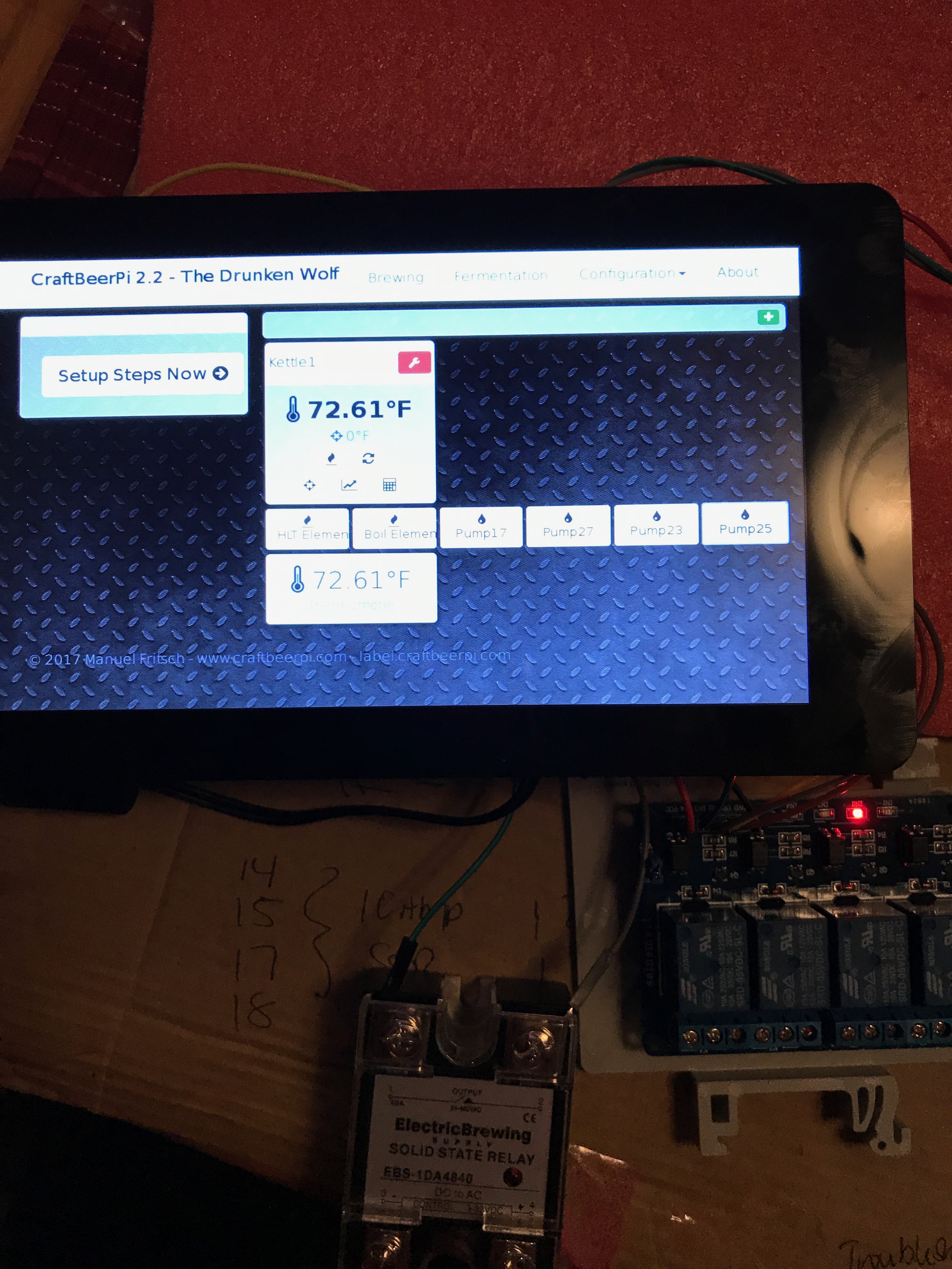 Craftbeer Pi 2.2 on a touchscreen