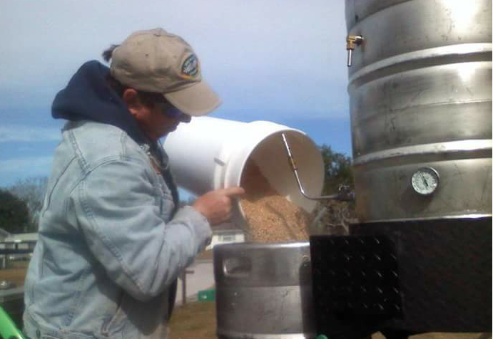 mashing in