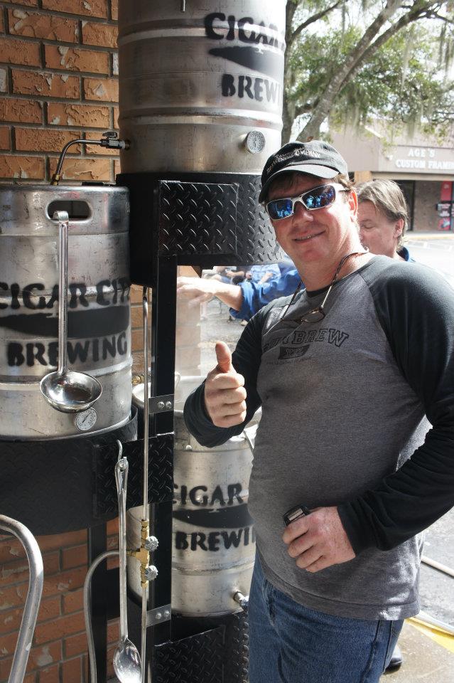 Jay Lesher Brewing at the Home brew shop in Tampa.