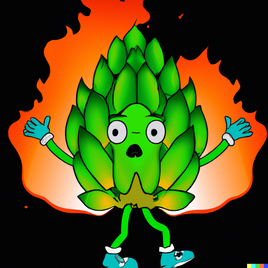 DALL·E 2023-05-28 15.56.49 - cartoon character that is a green realistic looking humulus lupul...png