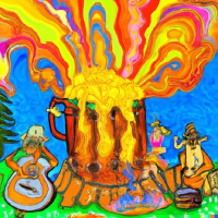 DALL·E 2023-05-27 11.47.01 - Psychedelic 1990s style cartoon with humongous beer stein filled ...png