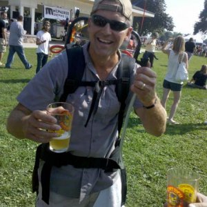 Milwaukee BrewFest Lakefront Brewery Guy with a portable Keg