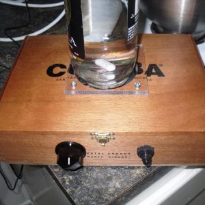 Stir plate made from cigar box. Classy.