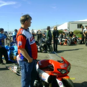 Waiting to go to line ! Hury up and wait blacktop + Las Vegas sun = misery