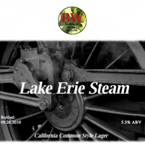 Lake Erie Steam Bottle Label