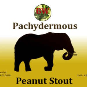 Pachydermous Peanut Stout Bottle Label