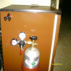2 picnic taps  and co2 on outside