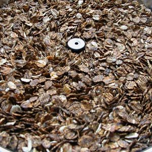 flaked rye roasted in drum coffee roaster