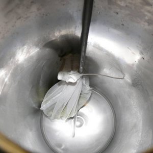 DryHoppingintheKegBagactuallytieddownintheKeg