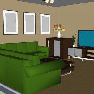 tv room black brown