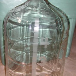 Carboy etched numbers