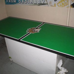 beer pong table cover for chest freezer.  Go SIOUX!