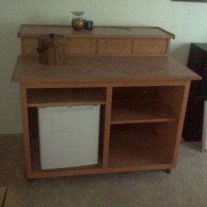 Portable bar before.