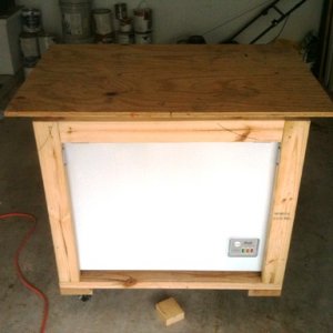 lid is cut and just set on top for mock up