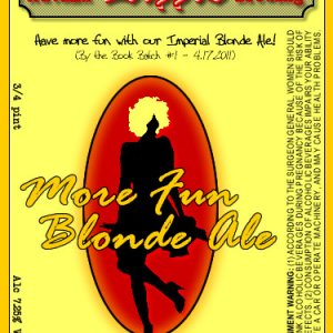 More Fun Blonde Ale bottle label