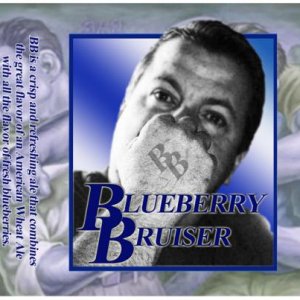This is the label for my "Bruiser Blueberry"  It was a Blueberry Wheat and I took it to my Brother in Laws house for Easter.  He is the Blueberry Bruiser.  Everyone loved it.