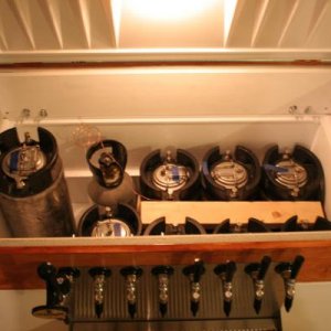 Inside view, with taps