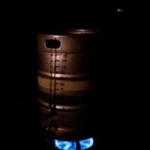 The KAB6 going to town on the first boil with my new three keggle system and my first batch at my house.  Memorial Day 2011.