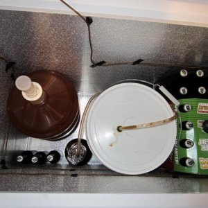 Inside fridge