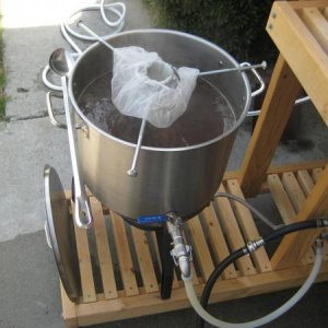 Lowest Tier - Brew Pot on Burner w/ Hop Spider