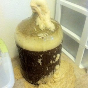 The airlock shot off so hard it cracked.  My entire closet had hops all over it.